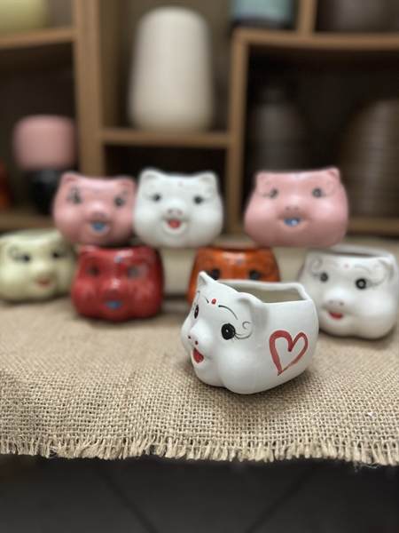 [Giá sỉ] Chậu trồng cây hình con Lợn