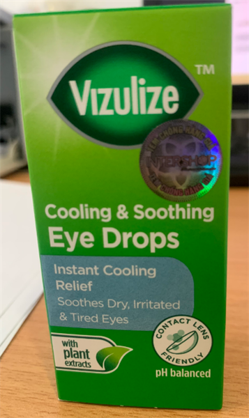 Dung dịch nhỏ mắt Vizulize làm mát và dịu mắt 10ml - UK/Intershop
