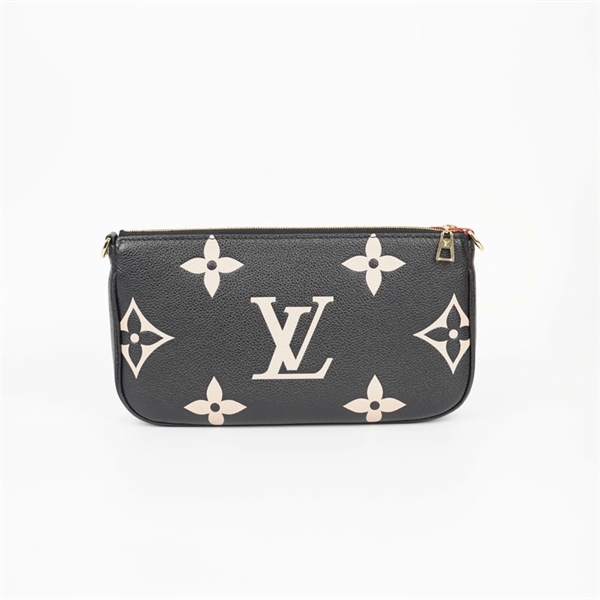Túi LV Multi Pochette nền đen hoa trắng sz22 (HT) +