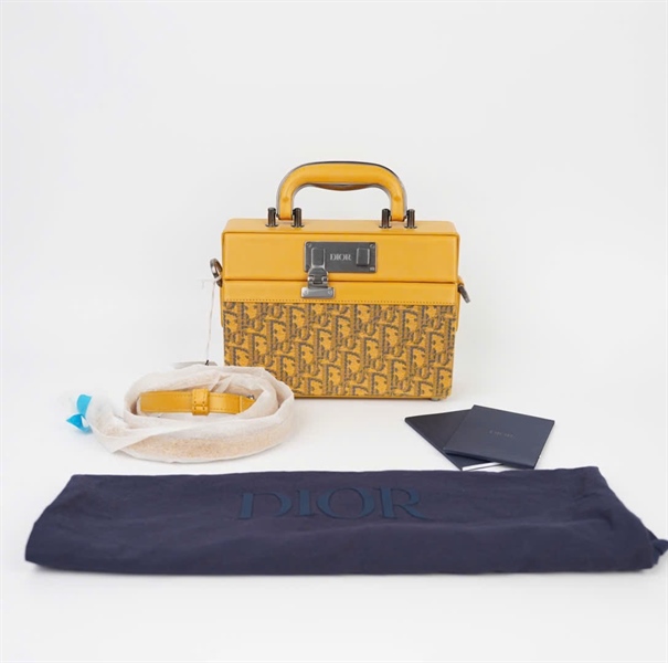 Túi Dior trunk vàng (07-B0-1201) KG+