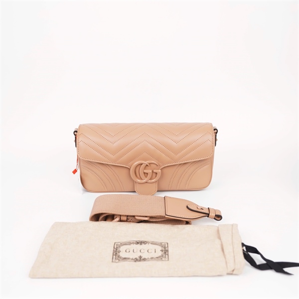 Túi GG Marmont màu nude (734814.525040) sz26 (HT) KG+