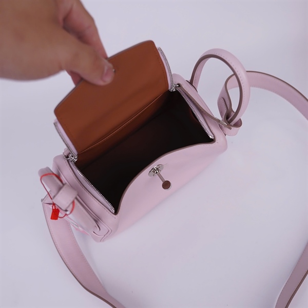 Túi Hermes Lindy mini da swift hồng nude (BCT401) sz 19 KG+