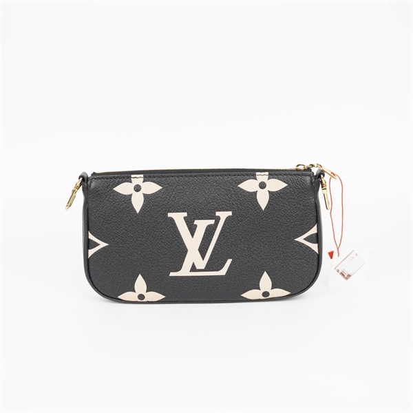 Túi LV Multi Pochette nền đen hoa trắng sz20 (HT) +
