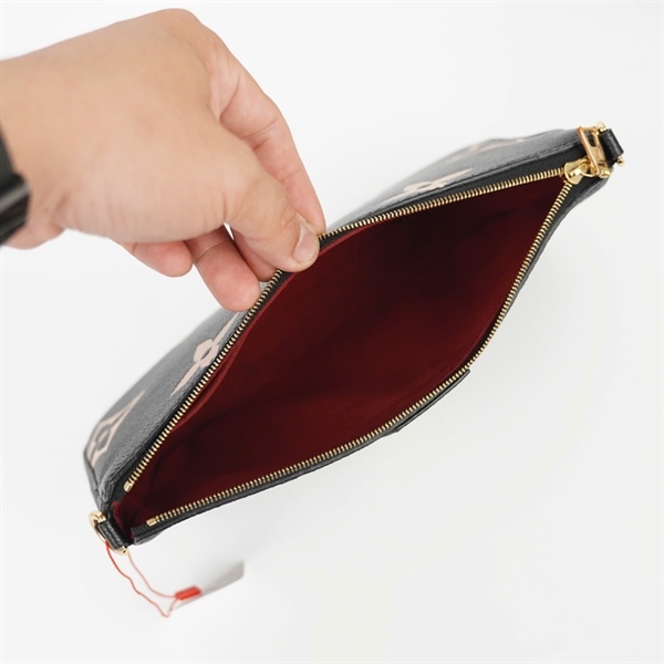 Túi LV Multi Pochette nền đen hoa trắng sz22 (HT) +