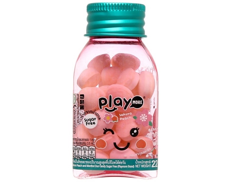 Kẹo ngậm Playmore hương đào mát lạnh 22g