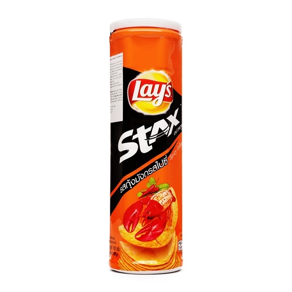 Snack Lay's stax khoai tây miếng vị tôm hùm cay 100g