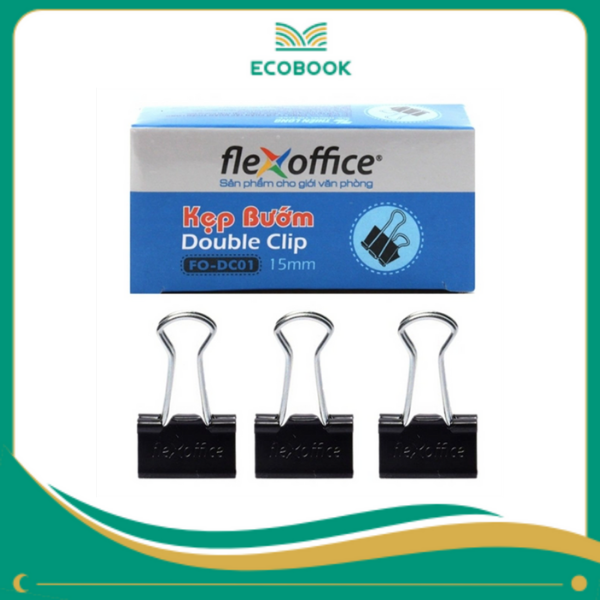 Kẹp bướm đen 15mm FO-DC01 lốc 12 Kẹp bướm đen 15mm FO-DC01 lốc 12