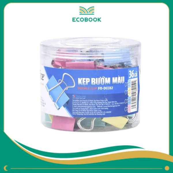 Kẹp bướm màu 19mm FO-DCC02 lốc 12