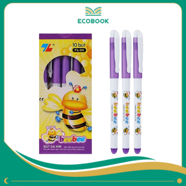 Bút lông kim FL-04 tím hộp 10