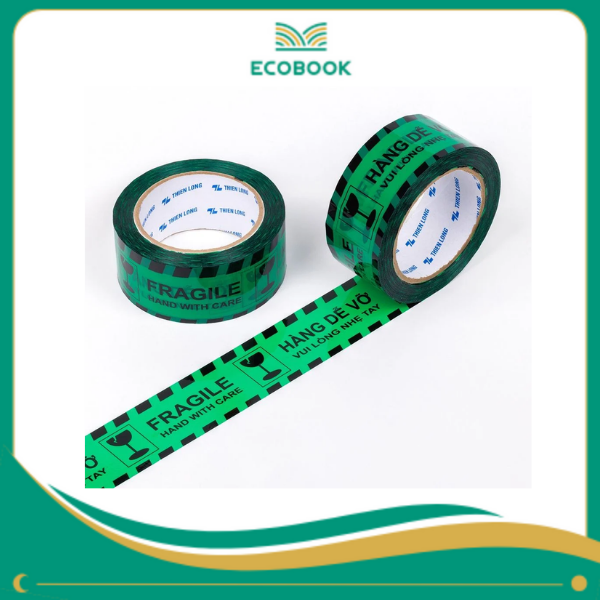 Băng keo Fragile BKD-002 80m cây 5 xanh