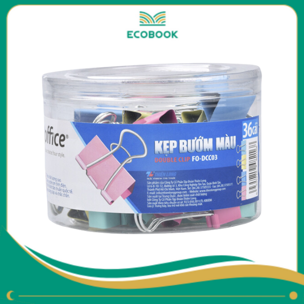 Kẹp bướm màu 25mm FO-DCC03 lốc 12