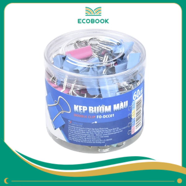 Kẹp bướm màu 15mm FO-DCC01 lốc 12