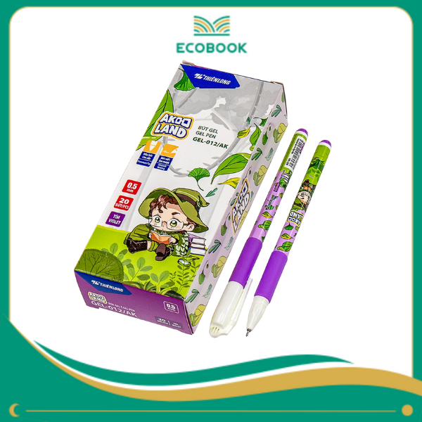 Bút gel GEL-012/AK tím hộp 20