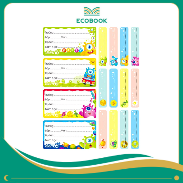 Nhãn vở TP-NBL006 (4 cái) xấp 4 Nhãn vở TP-NBL006 (4 cái) xấp 4