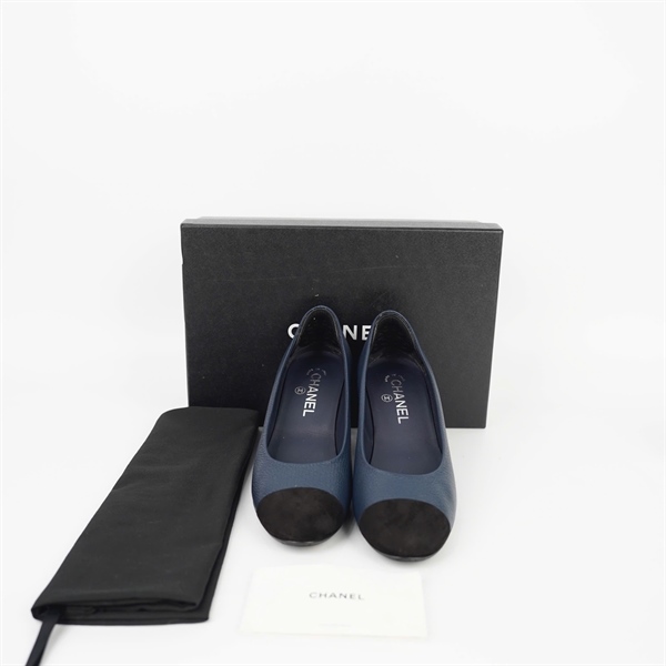 Giày Chanel xanh đen sz 39C cao 7P KG+