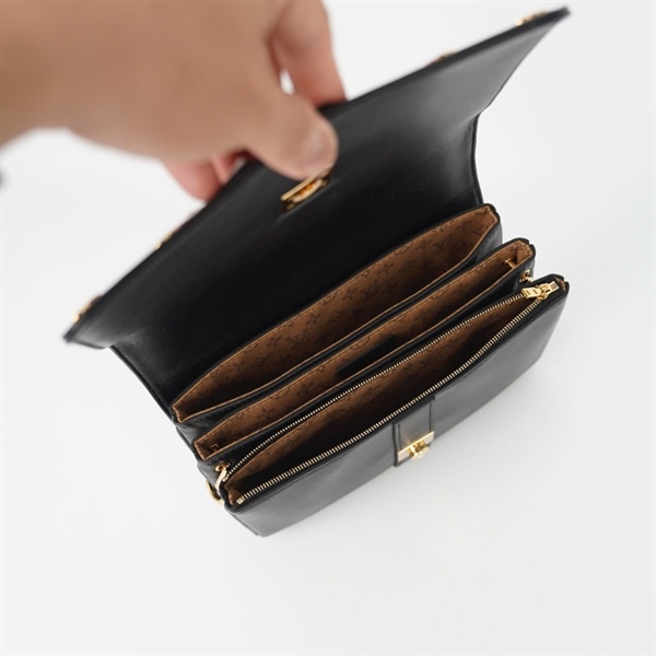 Túi LV Rendez đen hoa nổi 2 strap sz22 (HC) +