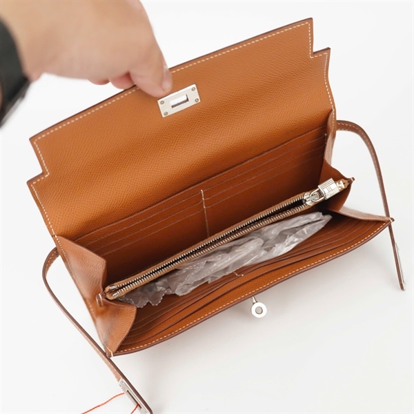 Ví Hermes dài nâu (HC) +