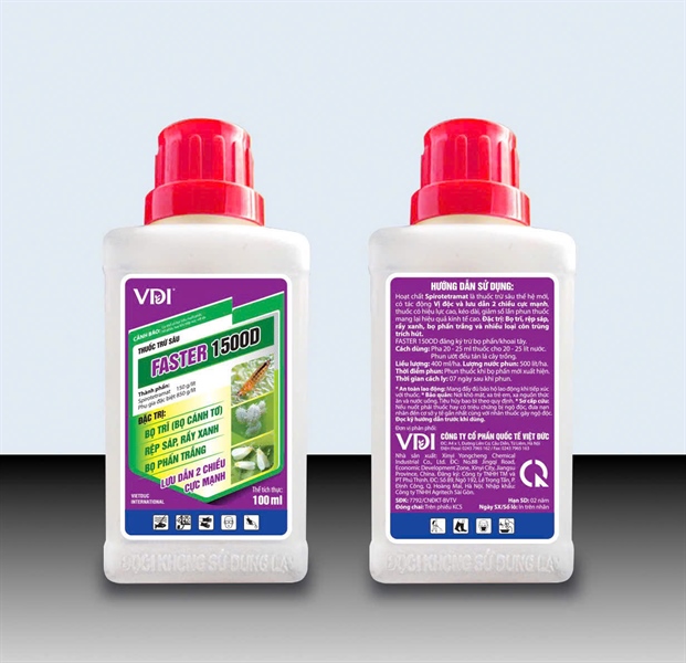 FASTER 1500D chai 100ml đặc trị bọ phấn, bọ trĩ, rệp sáp