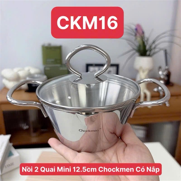 S195 - C16 Nồi Mini 2 Quai Chockmen 12.5cm Kèm Nắp CKM-SE [T30]