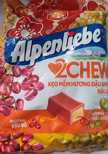 Kẹo Alpenliebe chew nhân đậu xanh đậu đỏ