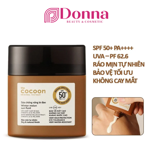Sữa Chống Nắng Cocoon Winter Melon Sun Fluid Broad-Spectrum SPF 50+ PA++++ 50ml