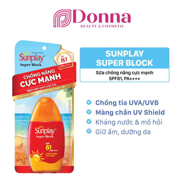 Sữa Chống Nắng Bảo Vệ Da Vượt Trội Sunplay Super Block SPF81/PA++++