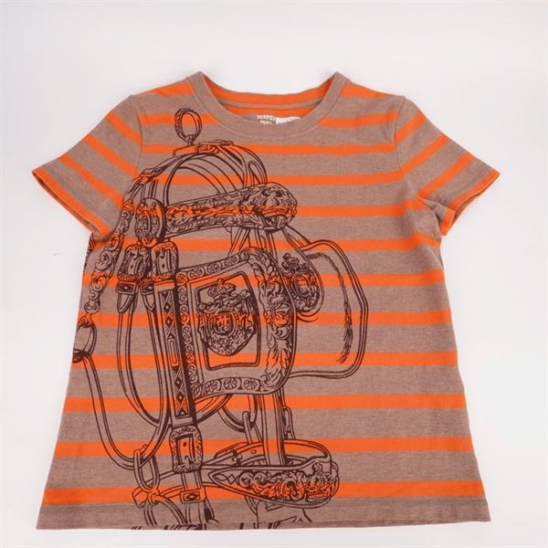 Áo thun Hermes nâu phối cam (PN) +