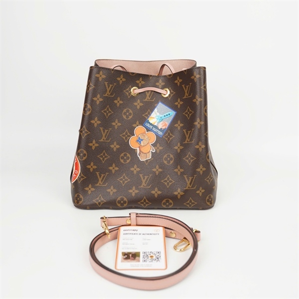 Túi LV Neo Noé hoa nâu in hình sz26 +