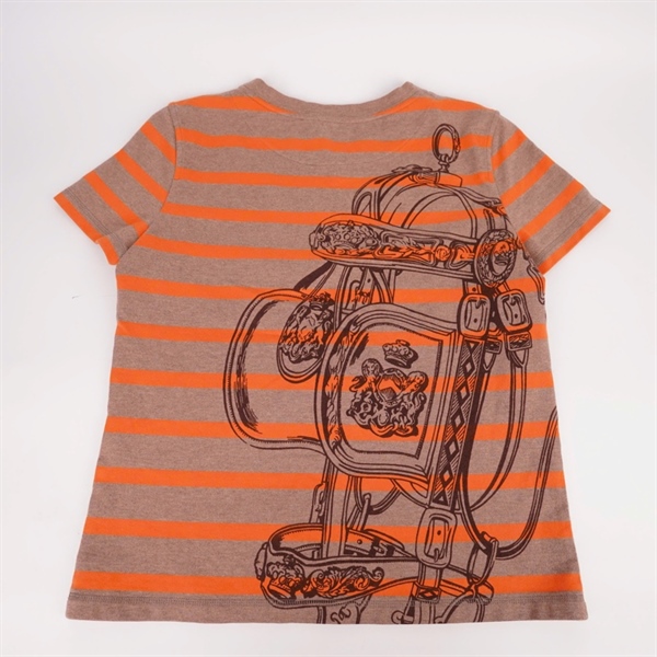 Áo thun Hermes nâu phối cam (PN) +