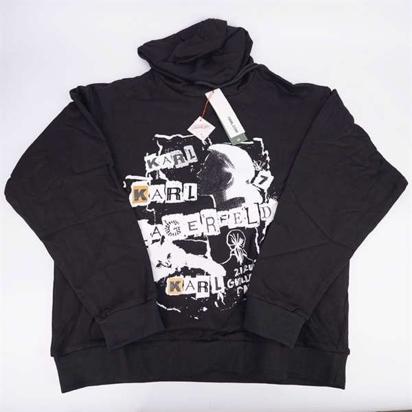 Áo khoác Karl đen in hình (PN) +