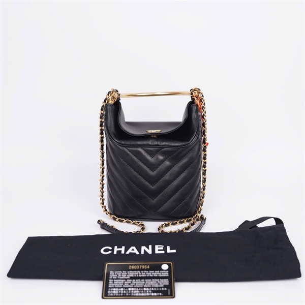 Túi Chanel Bucket đen (26037954) sz16 (HC) +