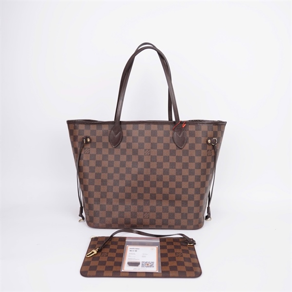 Túi LV Neverfull ô vuông nâu kèm ví có lót form (SA1135) sz31 +