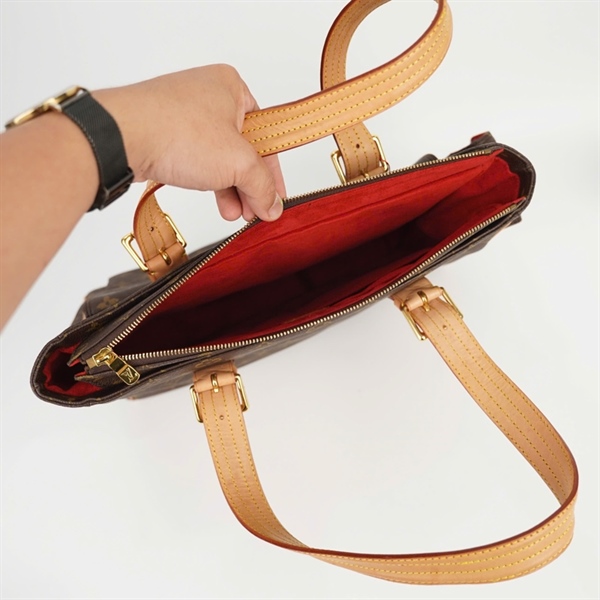 Túi LV hoa nâu có hộp bên hông sz36 +