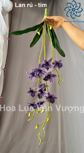Lan rủ - tím - Hồ điệp, lan - Hoa Lụa Vân Vượng