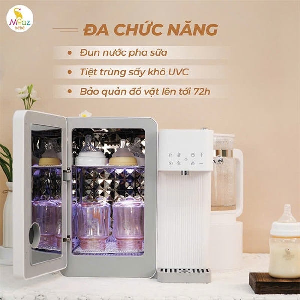 MÁY TIỆT TRÙNG SẤY KHÔ UVC KÈM BÌNH ĐUN NƯỚC MOAZ BEBE MB 104