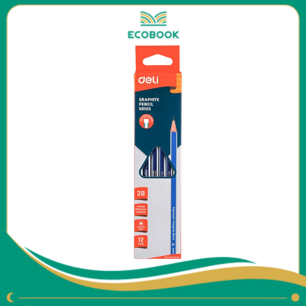 Bút Chì Gỗ 2B Deli E58103