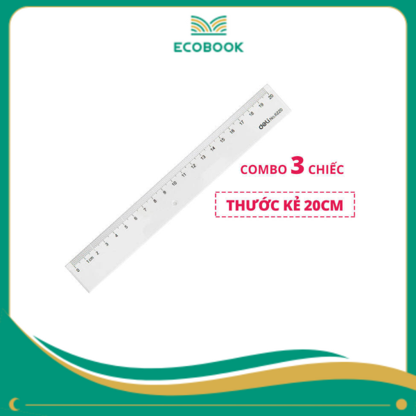 E6220_Thước thẳng_20cm_Trong suốt E6220_Thước thẳng_20cm_Trong suốt