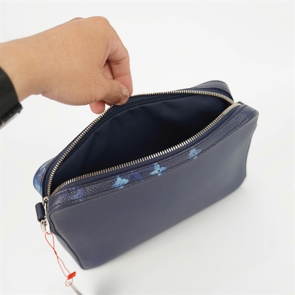 Túi LV Clutch hoa xanh set 3 món (DU0221) (BQ) sz25 KG +