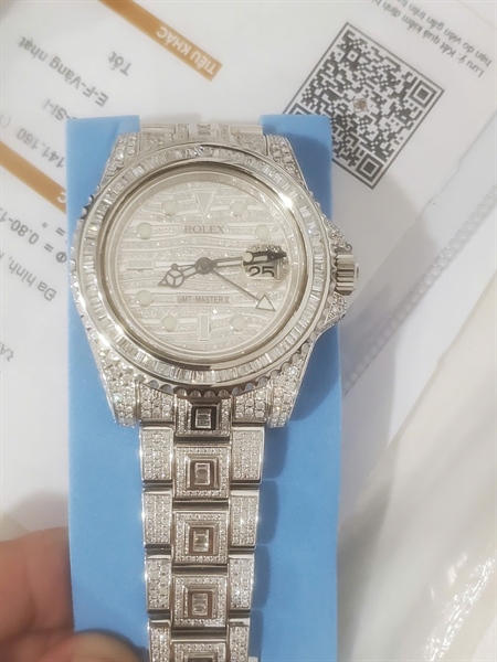 Đồng hồ Rolex mặt tròn đính kim cương full (HC) +