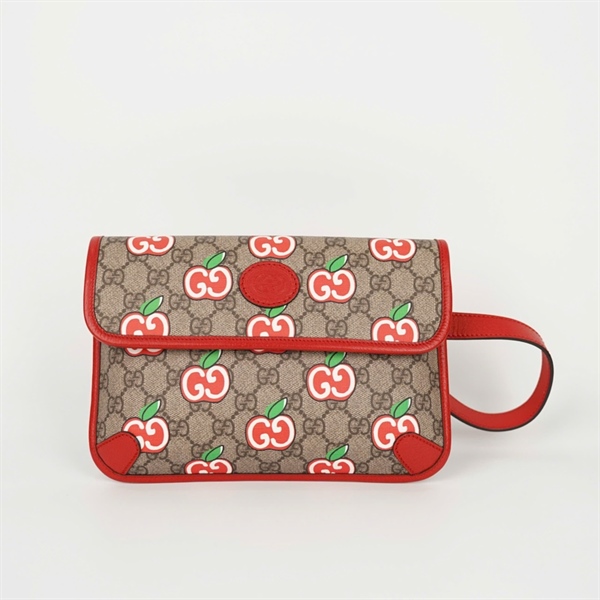 Túi GG Bumbag đỏ xám sz24 (467891) (BQ) KG +