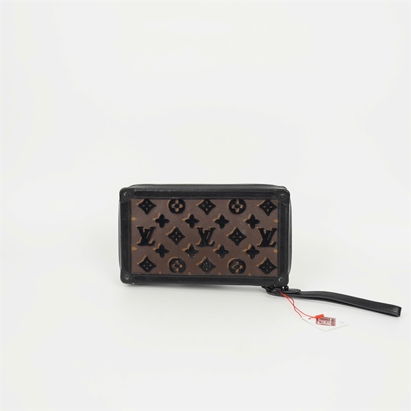 Túi LV Trunk hoa đen in nổi (TJ0290) sz22 (BQ) KG +