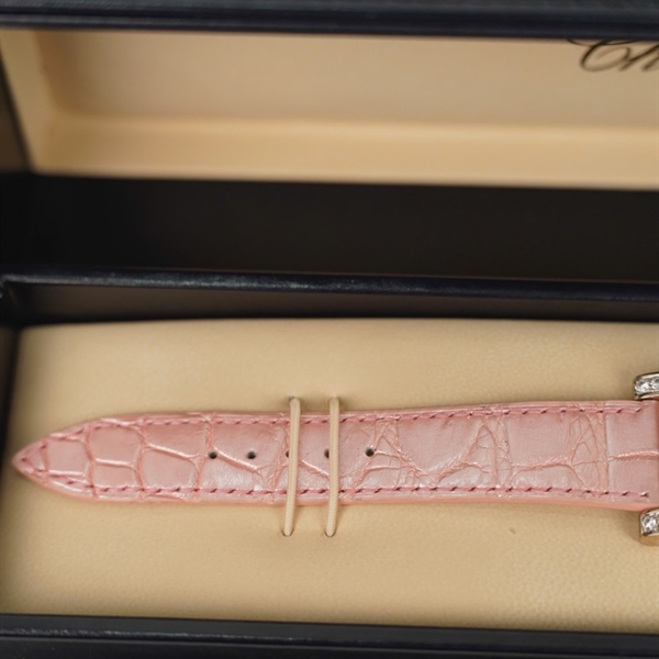 Đồng hồ Chopard mặt vuông quai hồng (HC) KG +