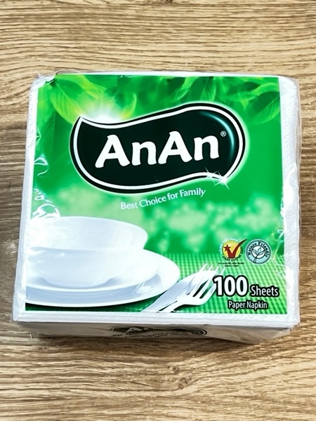 Khăn giấy ăn An An 1 lớp gói 100 tờ