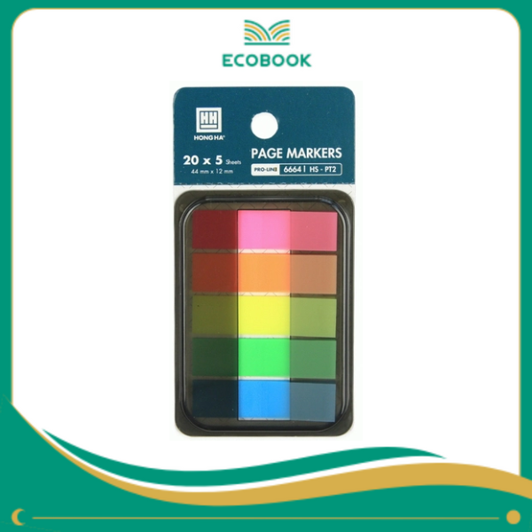Giấy phân trang 5 màu HS-PT2 6664, 44*12mm Giấy phân trang 5 màu HS-PT2 6664, 44*12mm