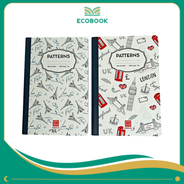 Sổ bìa bồi Patterns, A4, 360tr, 4533 Sổ bìa bồi Patterns, A4, 360tr, 4533