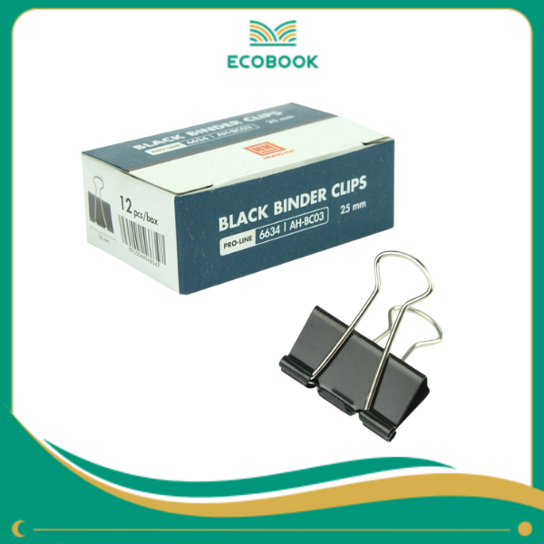 Kẹp giấy Đen 25mm AH-BC03 6634