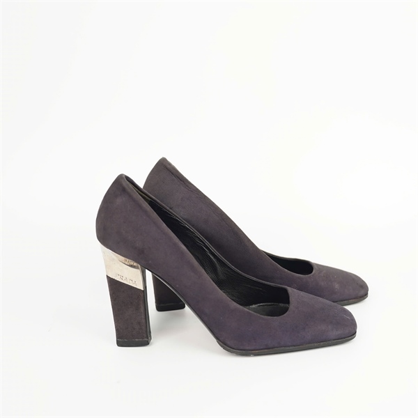 Giày Prada tím đen sz38 đế 10p +