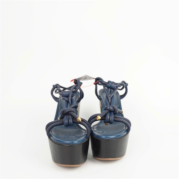 Giày Sergio Rossi xanh sz38 đế 11p +