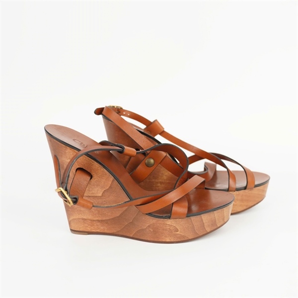 Giày Chloé nâu sz38 đế 12p +