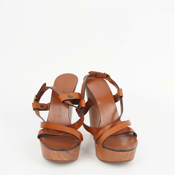 Giày Chloé nâu sz38 đế 12p +